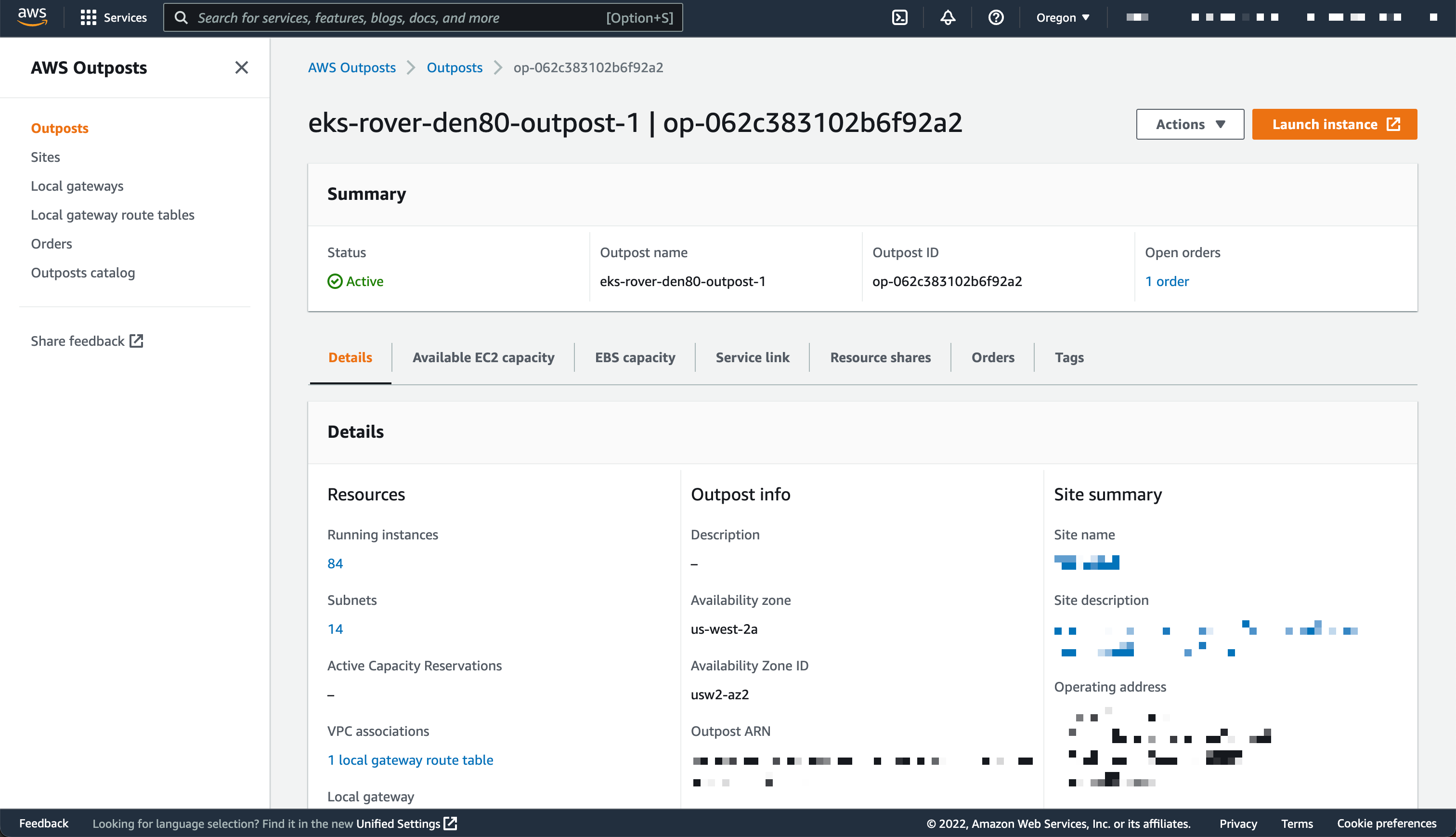 AWS Outposts Configuration