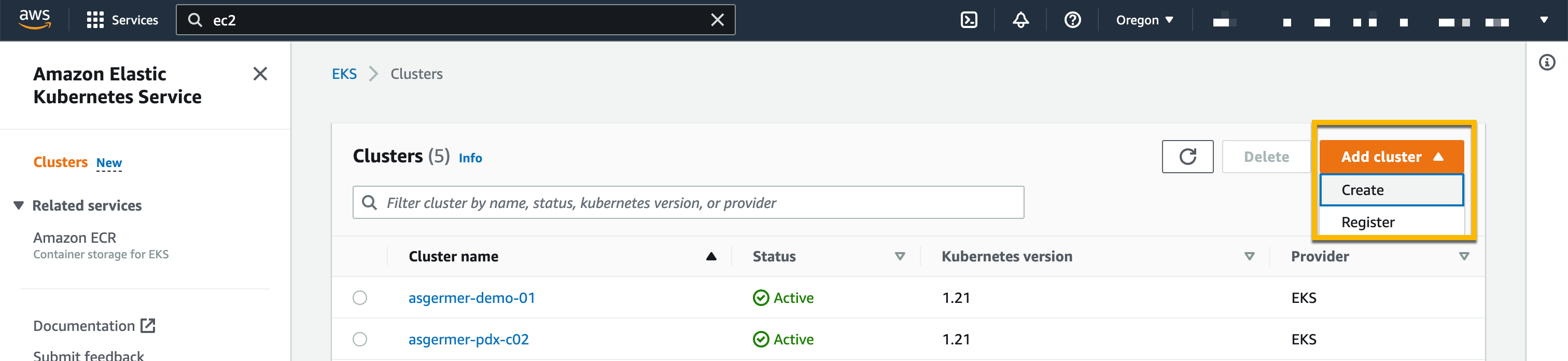 Creating Cluster